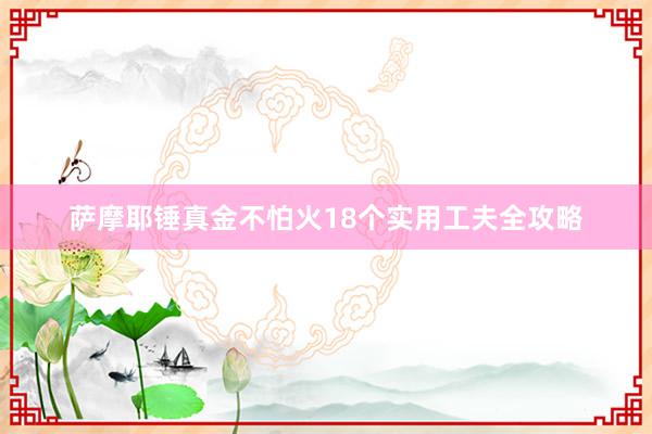 萨摩耶锤真金不怕火18个实用工夫全攻略