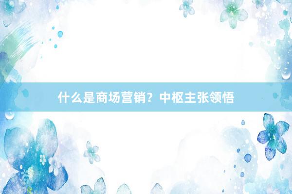什么是商场营销？中枢主张领悟